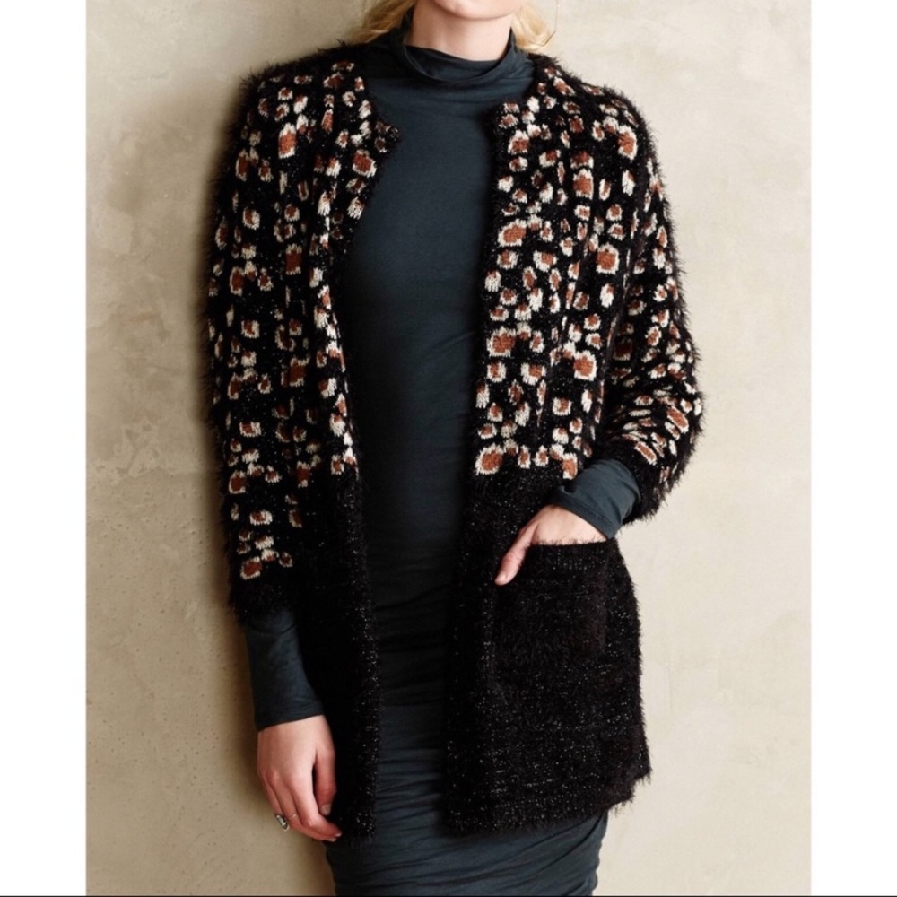 Anthropologie feathered cardigan